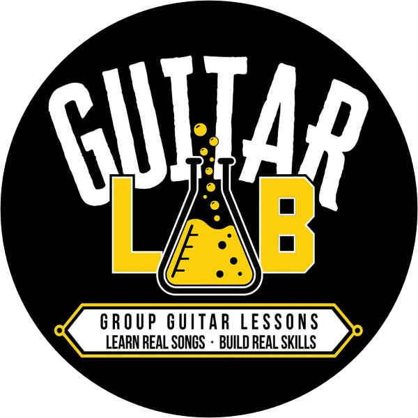 Guitar Lab logo — group guitar lessons: learn real songs, build real skills